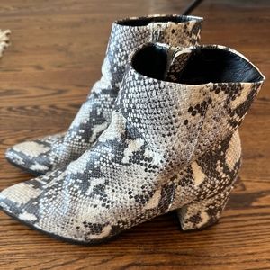 Snakeskin Booties
